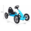 Šlapací čtyřkolka Go-Kart STAR modrá rozměry