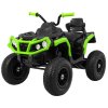 Dětská elektrická čtyřkolka ATV nafukovací kola černo-zelená