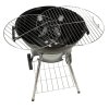 Uzavíratelný zahradní gril na dřevěné uhlí s větracím krytem a poličkou 7
