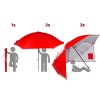 Plážový slunečník Chalkidiki Para Sole UPF 50+ červený 2