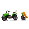 Dětský elektrický traktor BBH-030 s přívěsem zelený 11