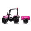 Elektrický traktor s přívěsem Blast 2x200W růžový 9
