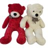 Velký plyšový medvěd Classico 130 cm červený s bílým