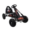 Šlapací sportovní motokára s nafukovacími koly černá 1