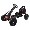 Šlapací sportovní motokára s nafukovacími koly černá 2