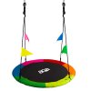 Aga Závěsný houpací kruh 120 cm Šestibarevný s vlajkami