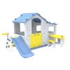 Domeček s předsíní Velký 4v1 modrá střecha