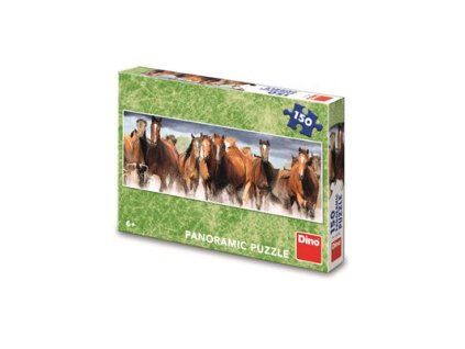 3373 dino kone ve vode 150 panoramic puzzle
