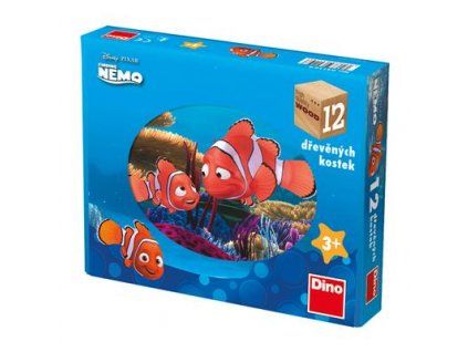 3448 dino nemo 12 drevene kostky