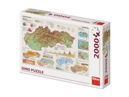 3613 dino mapa slovenska 2000 puzzle nove