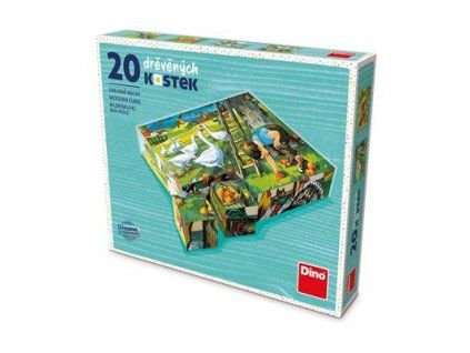 3667 dino na statku 20 drevene kostky