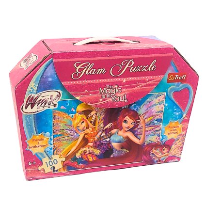 Puzzle Winx třpytivé - v kufříku