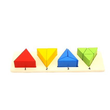 Geometrické puzzle Montessori trojúhleník