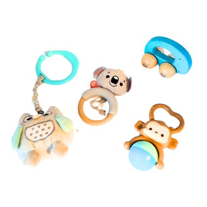 Set pro kluka s dřevěným autem