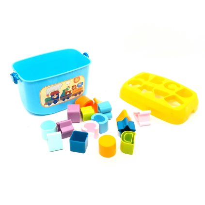 Vkládačka tvary a písmena s kbelíčkem