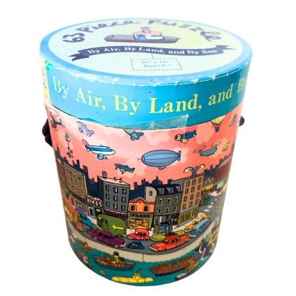 Puzzle 63 dílků v kulaté krabičce