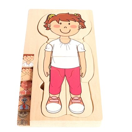 Small foot: Dřevěné vrstvené puzzle - Anatomie