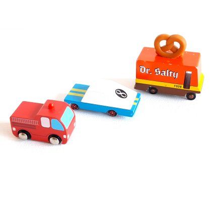 Candylab Set designových dřevěných aut