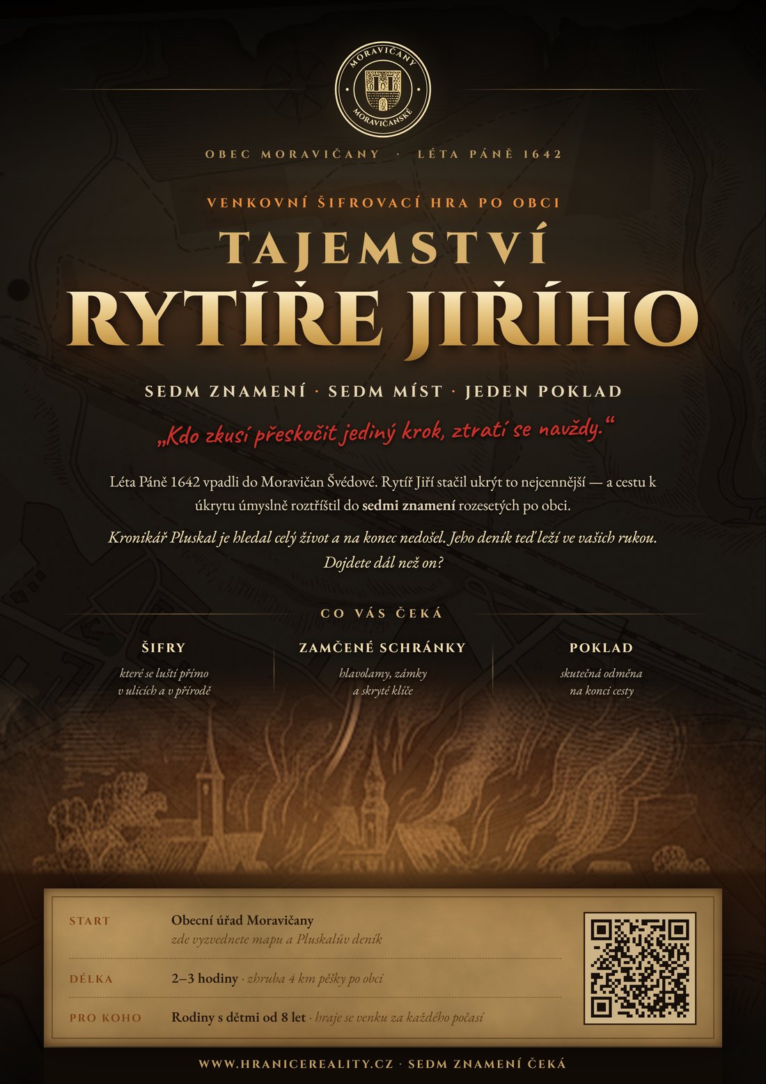 Plakát hry Tajemství rytíře Jiřího