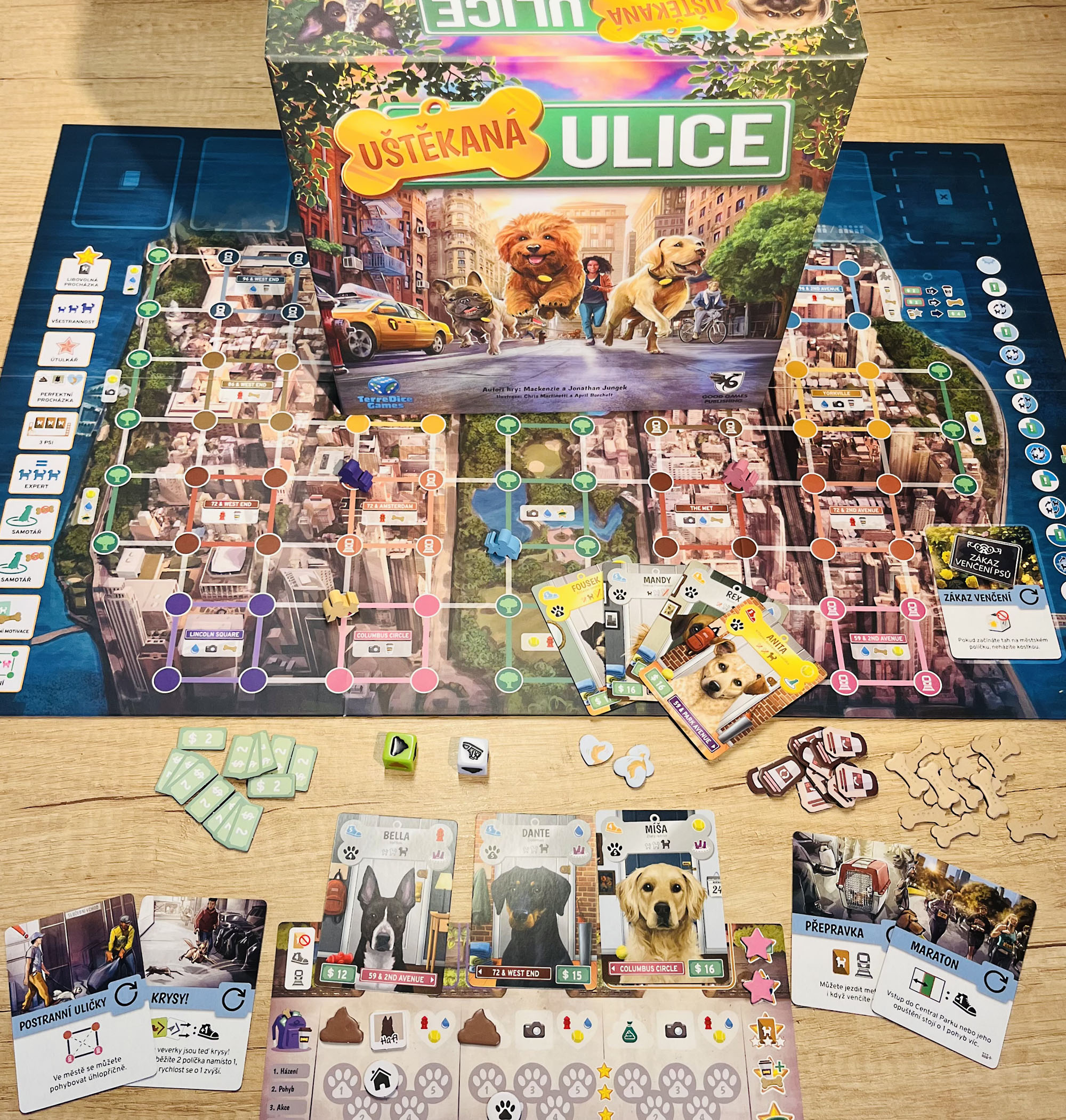 Uštěkaná ulice - desková hra