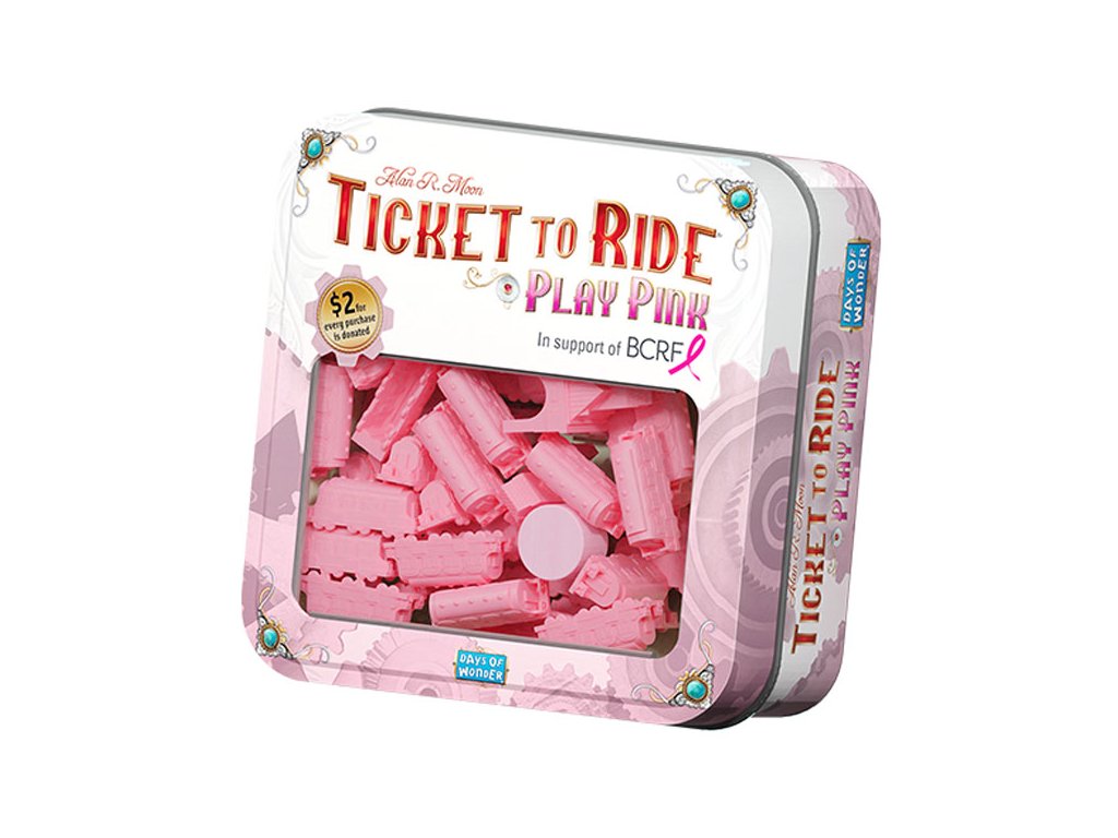 Růžová sada vláčků ke hrám Jízdenky prosím! a Ticket to Ride