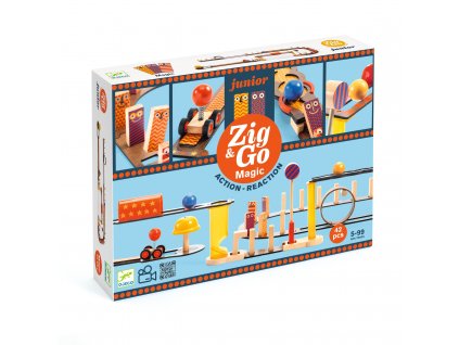 Zig & Go Junior - Dřevěná dráha Magic - 43pcs