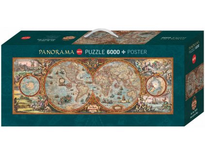 Puzzle Mapa polokoule 6000 d.
