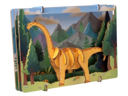 3D dřevěné puzzle - Brontosaurus