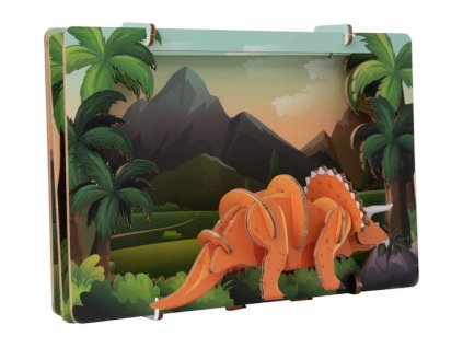 3D dřevěné puzzle - Triceratops