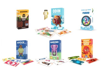 Akční set: Odin, Bandido, Fusky, Kariba, Hygge, Kámen nůžky ninja