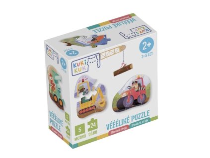 KukiKuk – Véééliké puzzle: Stavební stroje