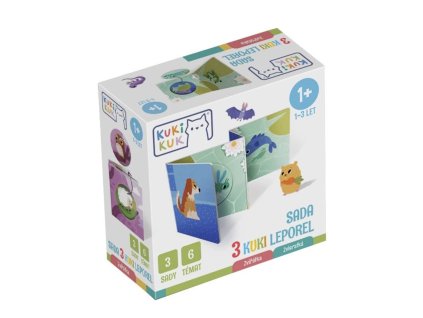 KukiKuk – Sada 3 Kuki leporel Zvířátka