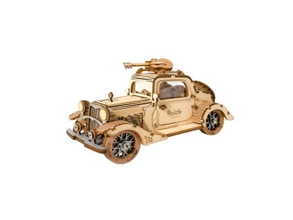 Retro auto - dřevěná 3D stavebnice