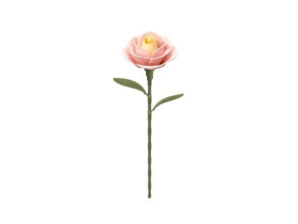 Light Pink Camellia - 3D Plastic Flower