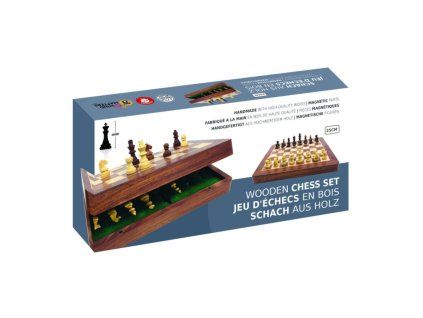 Dřevěné šachy magnetické – 25 cm
