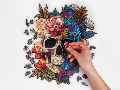 RECENTTOYS Dřevěné puzzle – Lebka