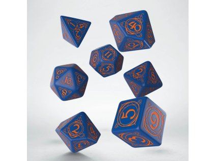 Sada kostek RPG Wizard: Dark-blue & Orange