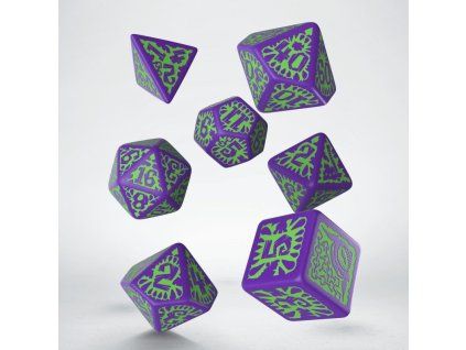 Sada kostek RPG Pathfinder: Goblin – Purple & Green