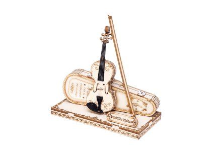 Violin - dřevěná stavebnice 3D modelu houslí