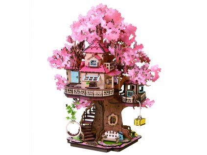 Sakura Tree House - dřevěná stavebnice miniatury