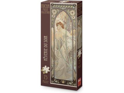Alfons Mucha – Snění večera 75 panoramic Puzzle