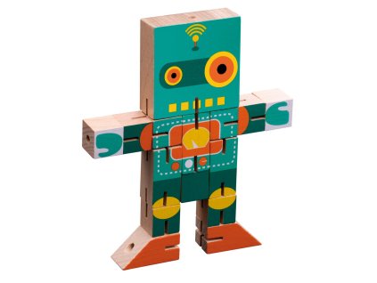 Robot Cube - dřevěný hlavolam