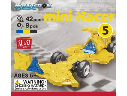 LaQ Hamacron Constructor Mini Racer Žlutý LaQ Hamacron