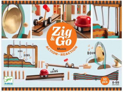 Dřevěná dráha Zig Go - Hudba - 52 dílků