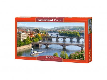 22140 puzzle castorland 4000 dilku praha mosty pres vltavu