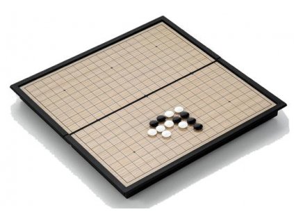 Go (baduk, Weiqi) cassette magnetic plastic black 25 cm