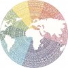 Kulaté puzzle Mandala 500 dílků