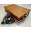 Kalaha wood foldable glass beeds 45x14x2cm