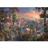 Puzzle Disney Lady a Tramp 1000 dílkůpol pl PQ Puzzle 1000 el THOMAS KINKADE Zakochany kundel Disney 6553 2