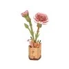 Pink Carnation - Wooden Flower Puzzle